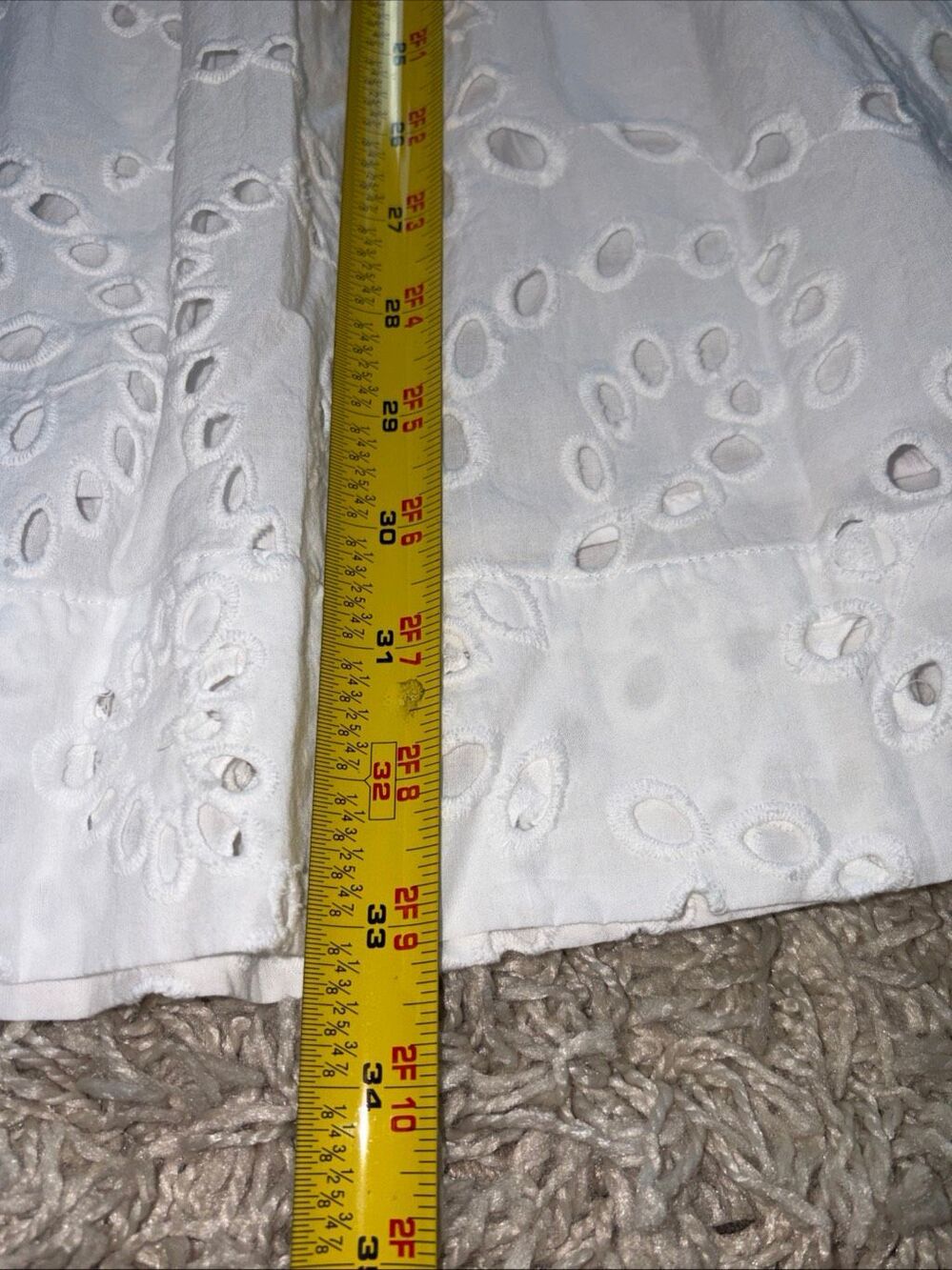 Tuckernuck White Eyelet Lace Palmer Mini Dress size M Cameran Eubanks Collab - Picture 5 of 12